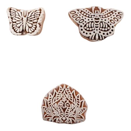 Set of 3 Piece New Mix Wooden Printing Block